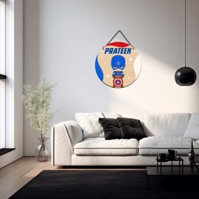 Personalized CaptainAmerica568 Superhero Wall Hanging For Kids Room, Living Room, Bedroom Decor Birthday Return Gift Stylish Wall Art Decoration